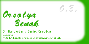orsolya benak business card